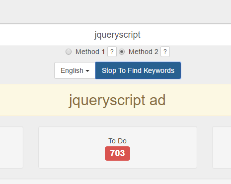 jQuery Keywords-generator